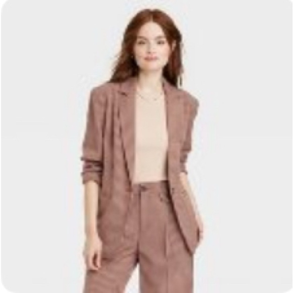 Women's Oversized Plaid Fall Blazer